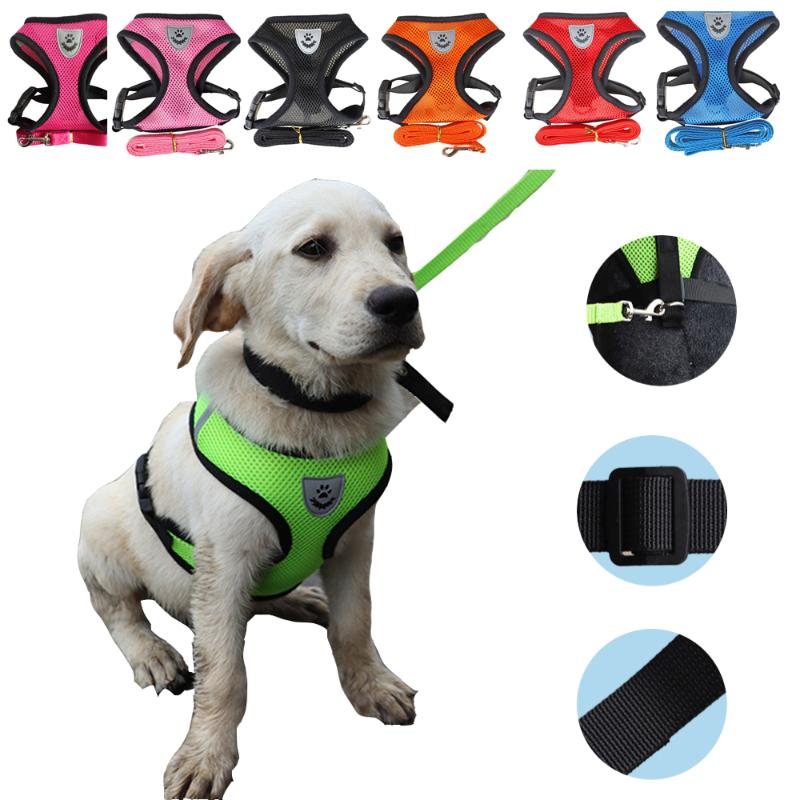 

Pet Dog Harness Mesh Breathable Small Dogs Harness Leash Set Puppy Cat Vest Harnesss Collar For Dog Chihuahua Pug Arnes Perro