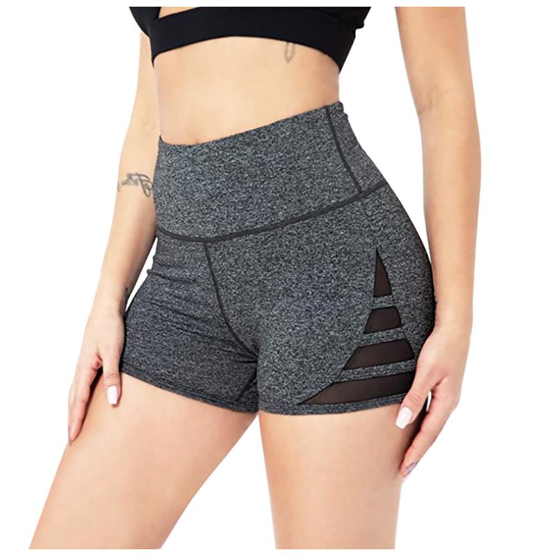 

Women's High Waist Yoga Leggings Tight Sports Short Abdomen Control Training Running Yoga Pants Workout Fitness Pants mujer#50, Gray
