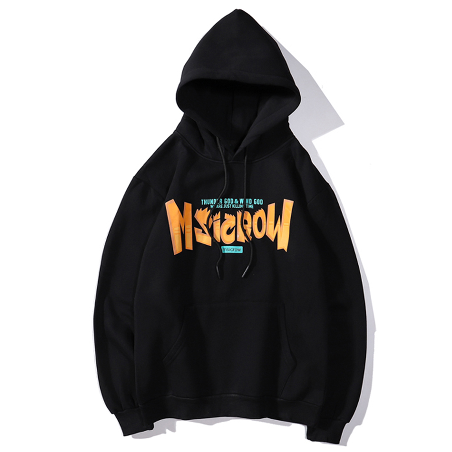 

2021 New Africa Aden Fashion Letter Printing Men's Clothing Harajuku Famous Street Casual Cotton Shirt T-shirt Hip Hop Hat Pullover Lzuf, Black