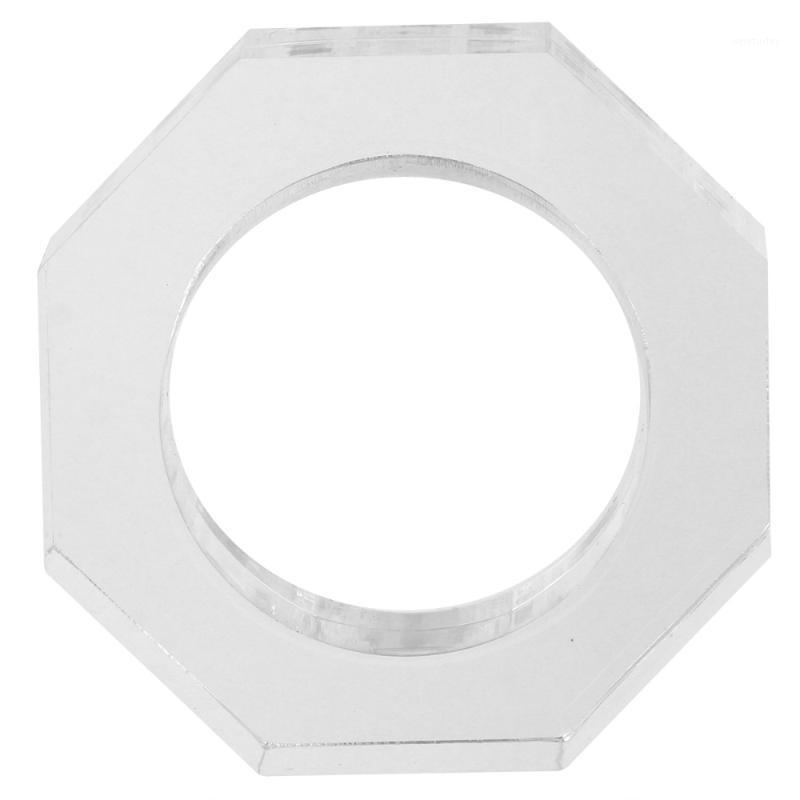 

Acrylic Octagon Napkin Rings Transparent Decorative Napkin Buckle for Wedding Banquet Party Dinner Table Decoration1