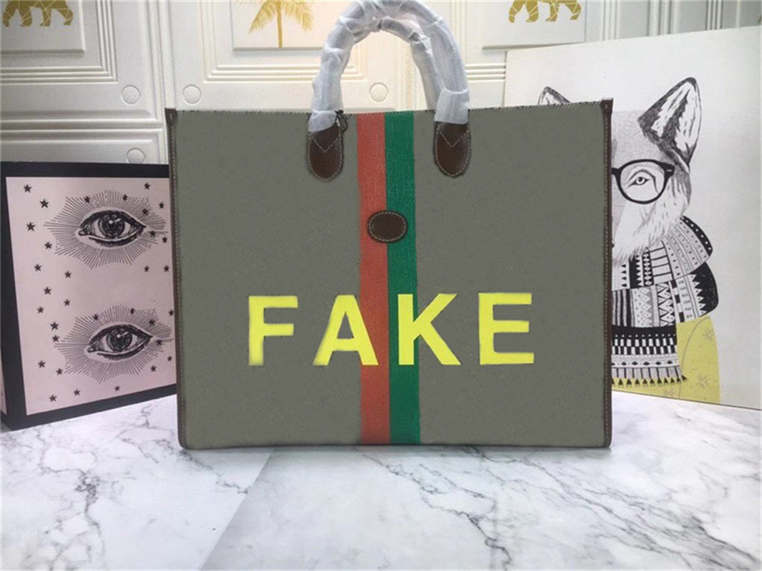 

Free Shipping Worldwide 630353 Size 43 cm 34 cm 18.5 cm Classic Luxury Fashion Canvas Leather Tote Bag Ladies High Quality Shoulder Bag