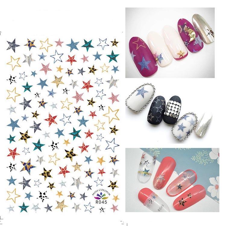 

3D Nails Sticker Marble Pattern Personalized Phototherapy Nail Sticker For Girls Kids DIY Manicure Art Decorations, 048