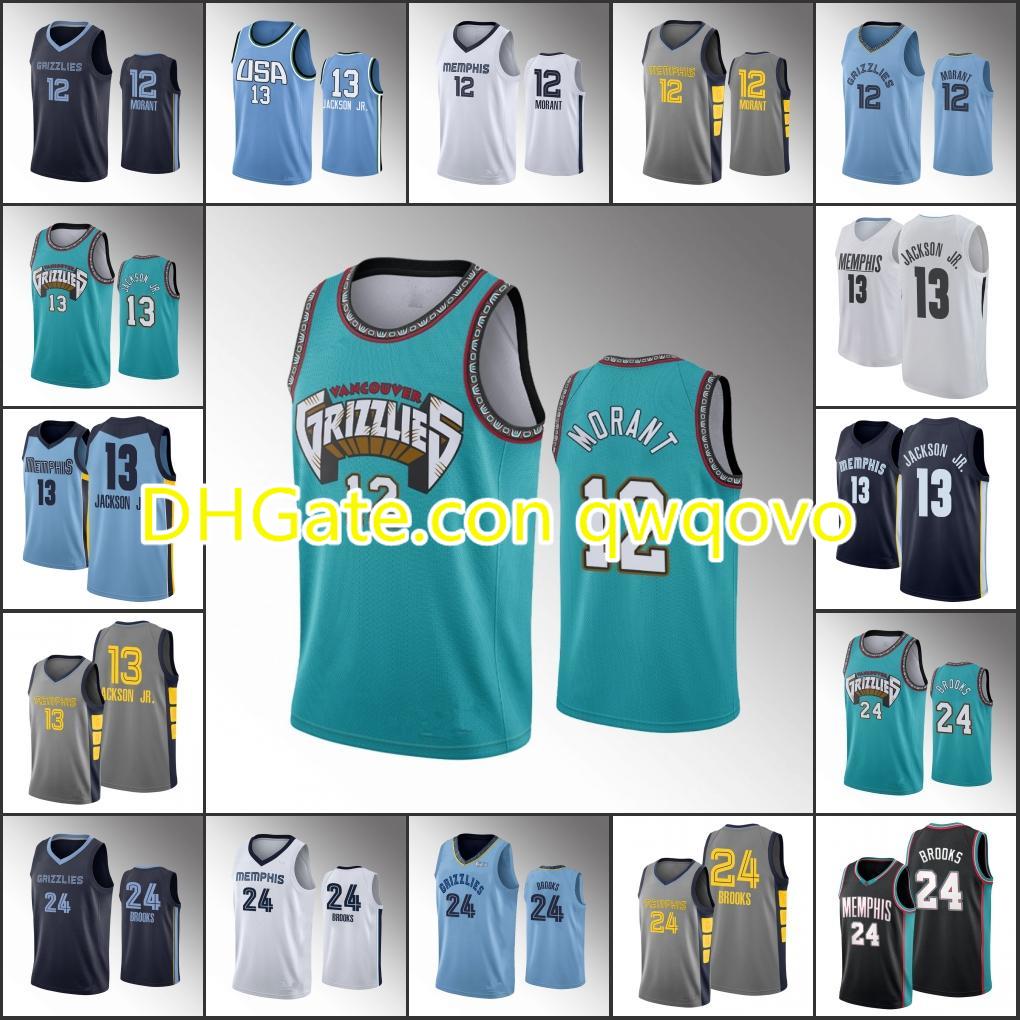 

Men Memphis Grizzlies Basketball Jersey Ja Morant Jaren Jackson Jr. Dillon Brooks NBA 2019-20 Jerseys, Black