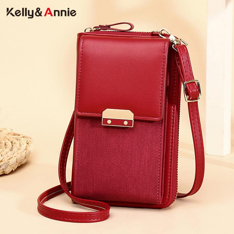 

Cross Body Phone Bag Case Small Shoulder For Women Brand Designer Female Handbag Pu Leather Ladies Wallet Crossbody Purse Women's, Black