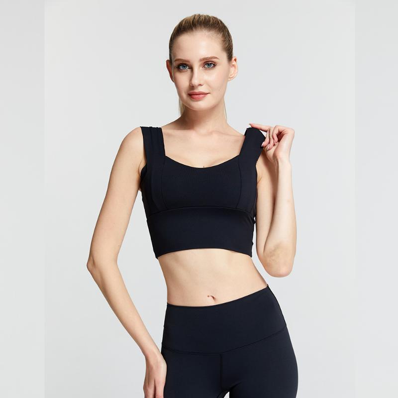 

2021 Yoga Bra Plus Size Sports Underwear Women' New Summer Sleeveless Push Up Quick Dry Elasticity Fitness Vest Beauty Back, Yellow