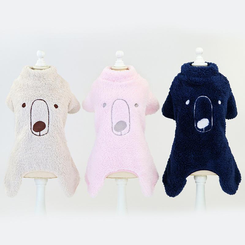 

Four Legs Warm Pet Dog Clothes Clothes for York Terrier Jumpsuits for Dogs Winter Four-Leg Fleece Fabric Jumpsuits Hund Kleidung, Blue