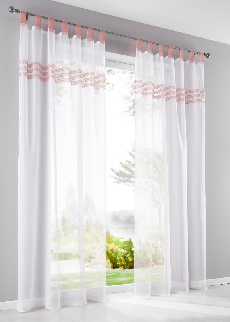 

European Top-grade Pervious Lace Sheer Curtains for Living Room Bedroom Modern Short Tulle Curtain Kitchen Window Treatments, Light pink