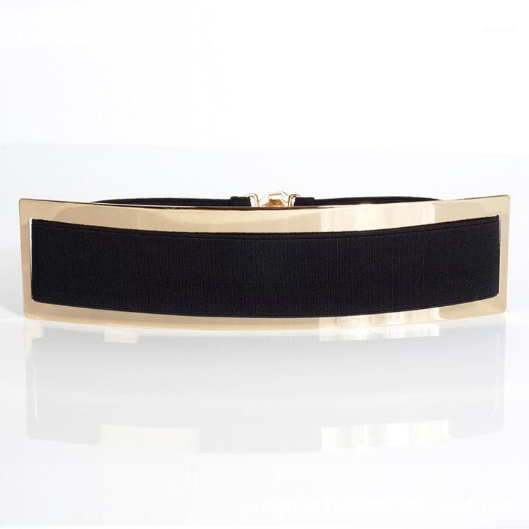 

Women Punk Full Metal Mirror skinny Waist Belt 2020 Metallic Gold Plate 3cm Wide Chains Lady ceinture sashes for dresses RT221, Black