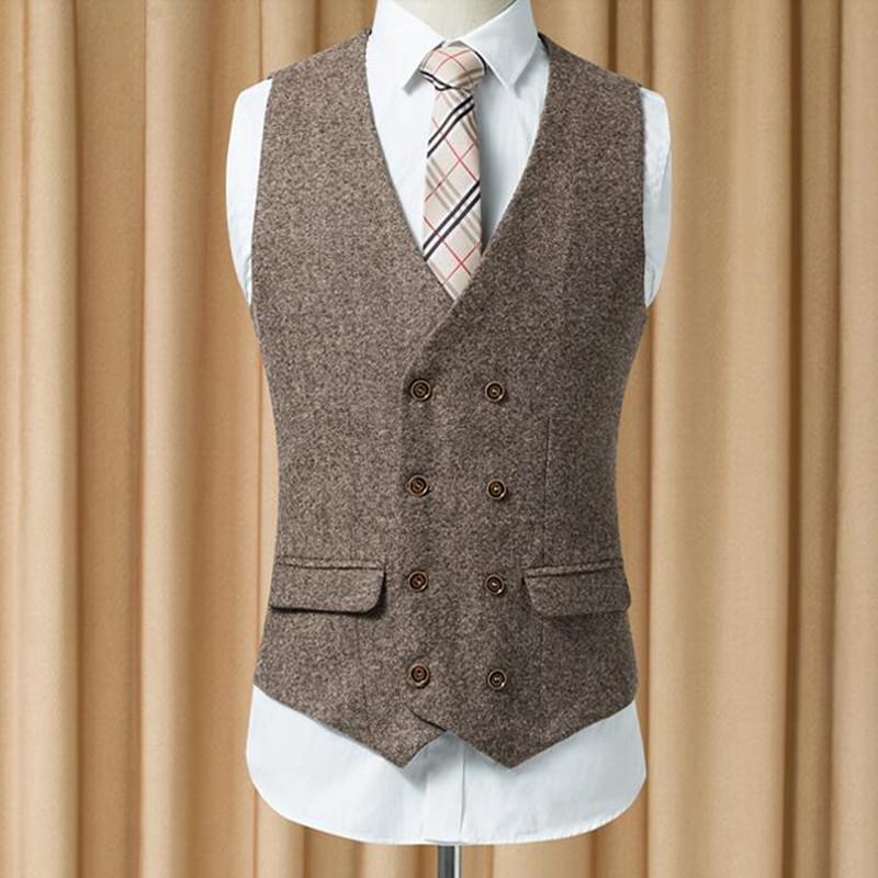 

Dress Vests For Men Slim Fit Mens Suit Vest Male Waistcoat Gilet Homme Casual Sleeveless Formal Business Jacket, Gray