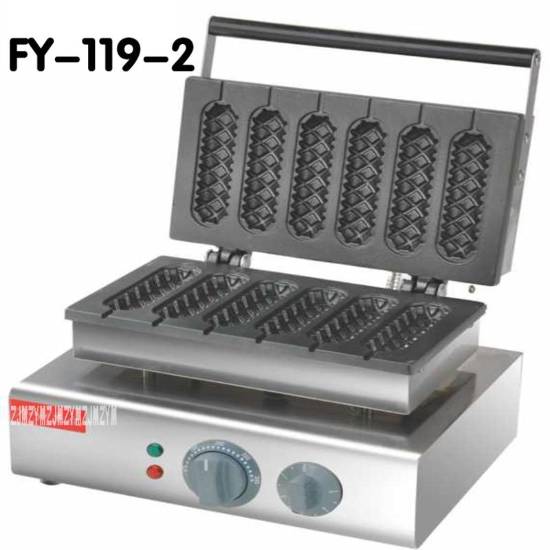

1 PC FY-119-2 110V 220V Commercial Use Electric corn dog waffle maker_lolly hot dog waffle maker machine