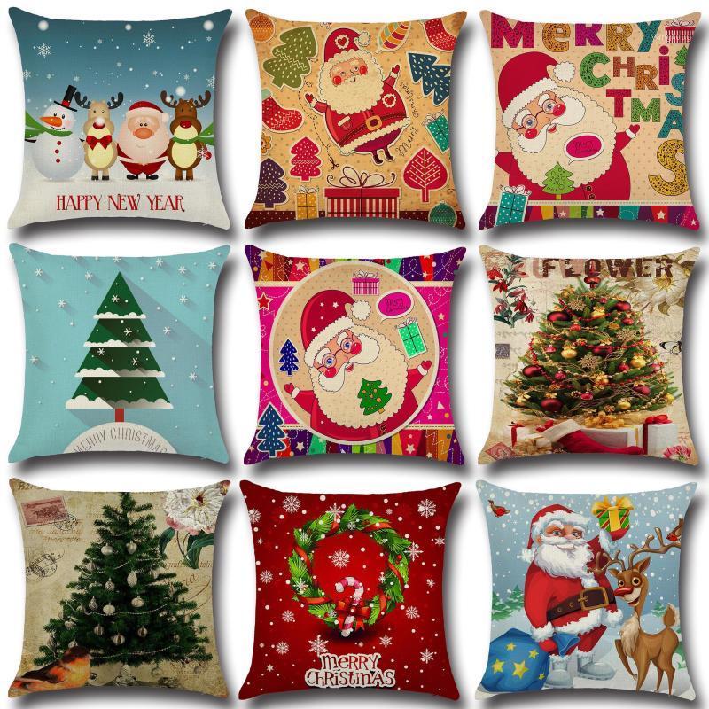 

Best Selling Printed Cushion Cover Christmas Linen Sofa Pillowcase High Quality Cushion Cover Creative Home Decoration1, Bzsd-1 (15)