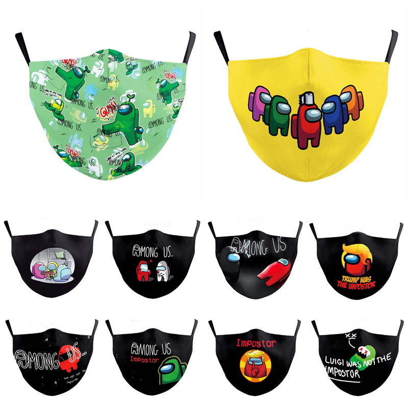 Designer Mask Among US Unisex Washable Breatheable Cotton Mouth Muffle Masks Anti Dust PM 2.5 Party Mask-image-650903374