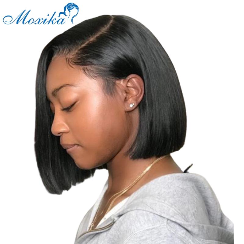 

Geeta Short Bob Straight Closure Wig 150 Density Remy Pixie Cut Bob Human Hair Wigs 4x4 Straight Lace Frontal Wig, As pic