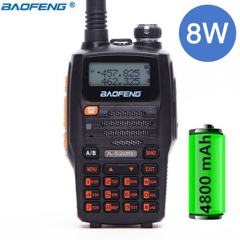 

Baofeng A-52 II 8watts Powerful Walkie Talkie 10km Long Range HF Transceiver Upgrade of A52 UV-5R CB Two Way Portable Radio