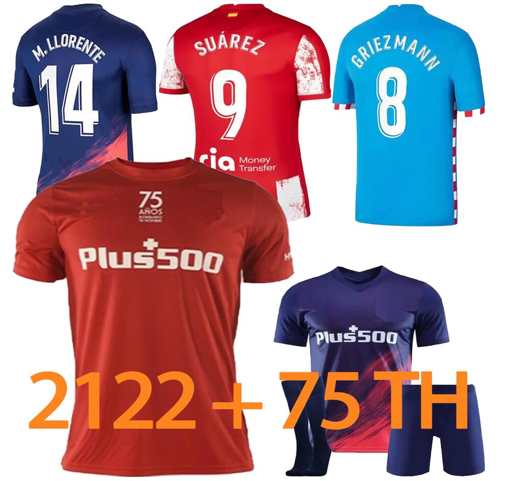 

Player version Atletico soccer jersey 21 22 JOAO FELIX MADRID 2021 2022 M.LLORENTE KOKE SAUL SUA camiseta aldult REZ football shirts uniforms, Black
