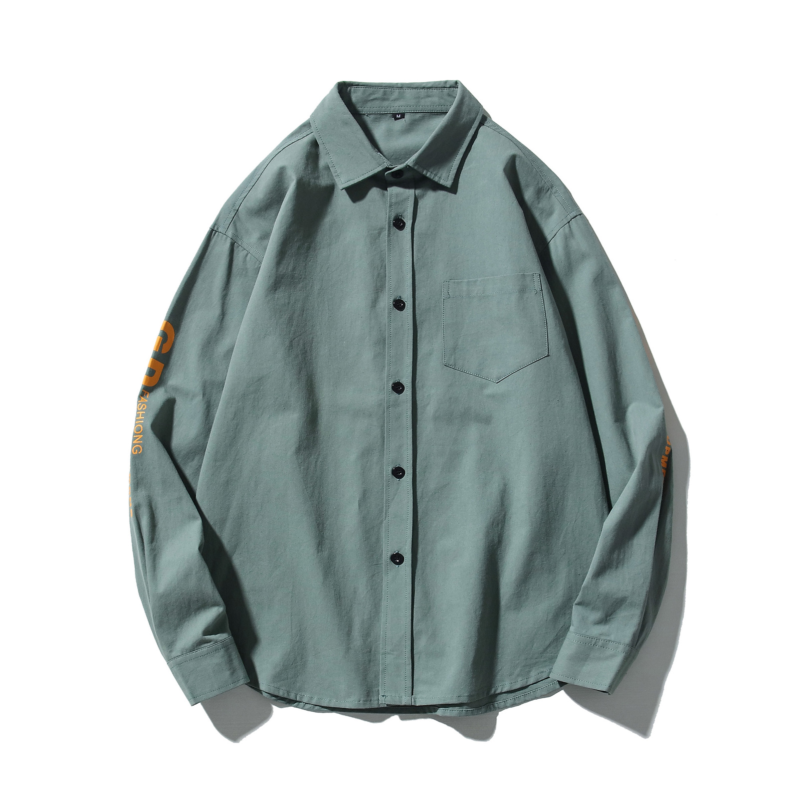 

2021 Casual Brand Green Black Men's Shirts Long Sleeves New Spring Autumn Plus Oversize M-5xl 6g9g, C761 3