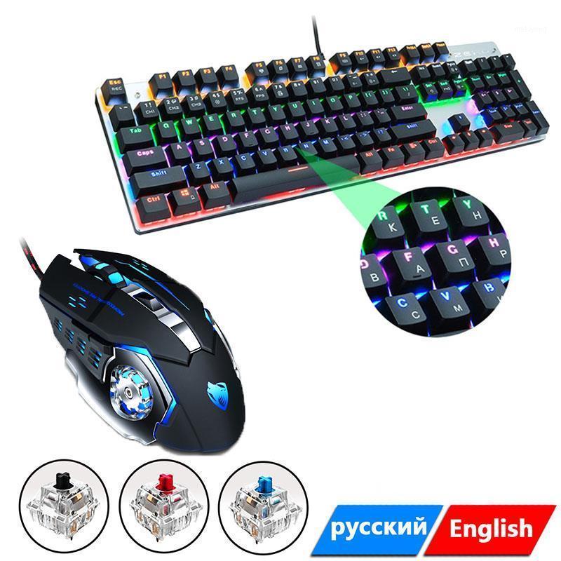 

Gaming Keyboard and Mouse Wired keyboard With Backlight Metal Mechanical 104 keys Mouse Set For PC Laptop1