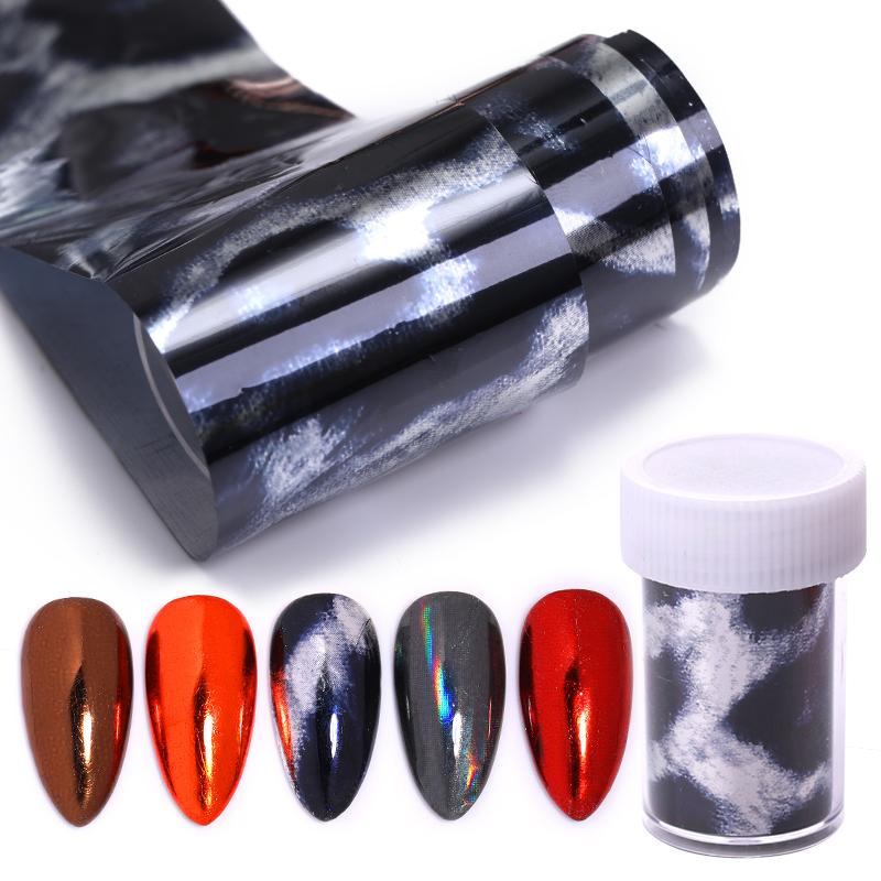 

1 Roll Nail Transfer Foil Black Red Mirror Leopard Nail Art Decals Sticker Slider Manicures Decoration DIY Design New, 10