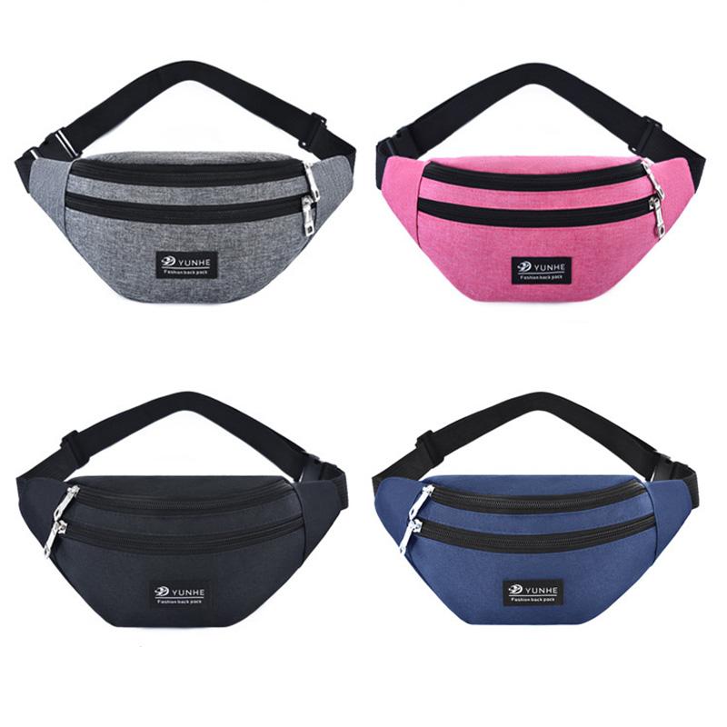 

NIBESSER 2020 Fashion Bag For Women Men Waist Bag Colorful Unisex Waistbag Belt Mobile Phone Zipper Pouch Packs Belt, Black