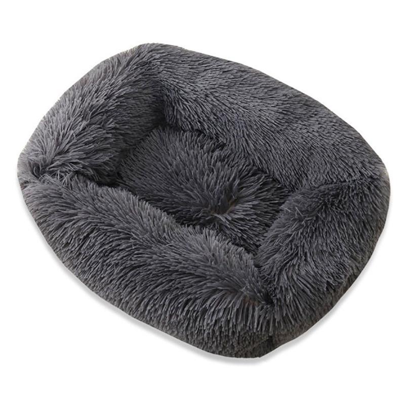 

Rectangle Shape Long Plush Dog Bed Anti Slip Botton Warm Winter Puppy Cushion Mat Pet Supplies For Small Large Dog, Black