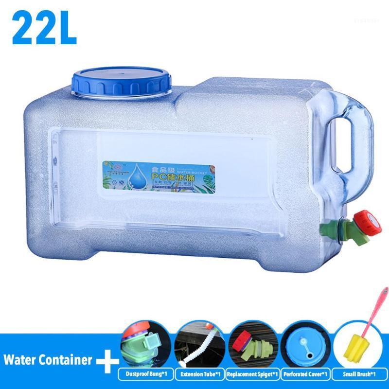 

5L/8L/22L Capacity Outdoor Water Bucket PC Water Container Portable Driving Tank With Faucet For Camping Picnic Hiking1