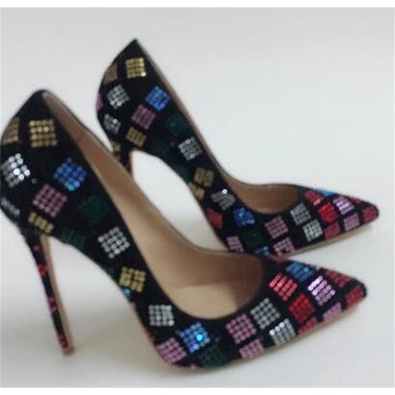 

Ladies Glitter Sexy Dimetric Perforated Crystal Bombs Strass Celebrity Stiletto Women Tips From Foot Party Fashion High Heel Shoes Ui2e, As pic