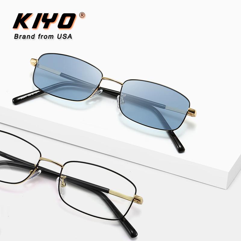 

KIYO Brand 2021 New Men Square Polarized Photochromic Sunglasses Metal Classic Sun Glasses UV400 Driving Eyewear PG9647