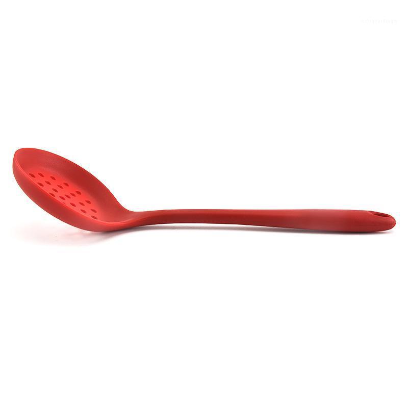 

Silicone Colander High Temperature Resistant Skimmer Spoon with Long Handle Kitchen Supplies GQ1