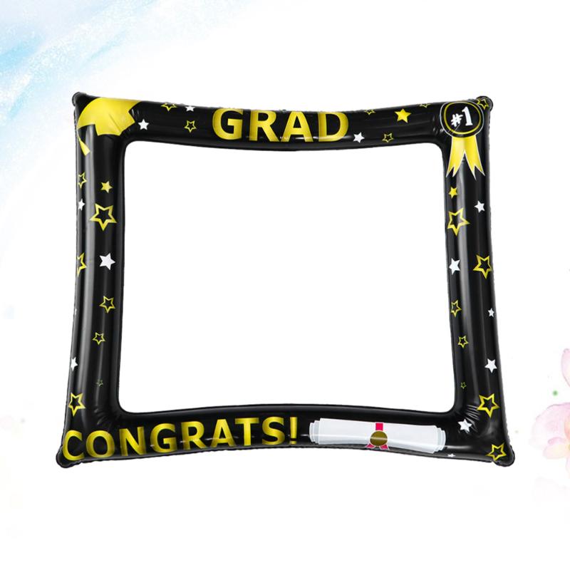 

2pcs Graduation Party Inflatable Photo Frame Picture Selfie Frame Fun Photo Booth Props Party Supplies for Graduation