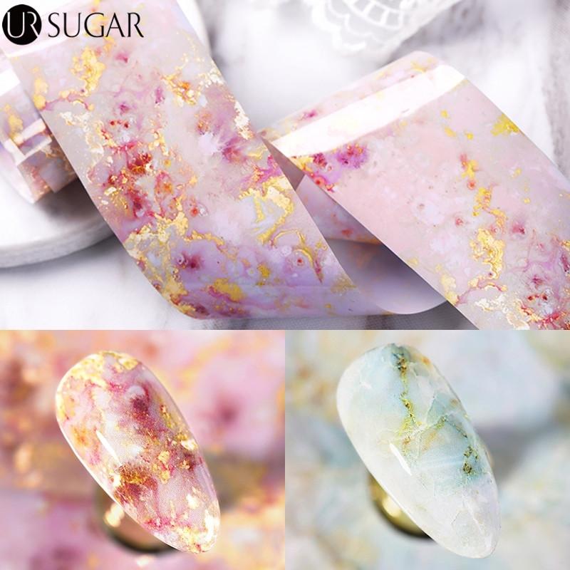 

1 Box Marble Series Nail Foil Holographi Nail Art Transfer Sticker Laser Foil Paper Water Slide Art Decals Decoration, 25