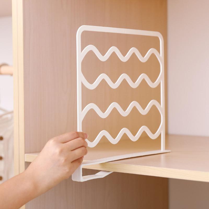 

8Pcs Wire Shelf Divider Space Saving Wardrobe Organizer Shelf Closet Clothes Storage Rack Bedroom Cabinet Rack Drawer Organizer