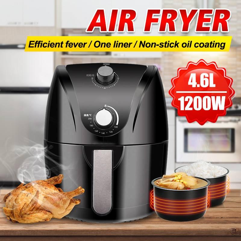 

4.6L Large Capacity Multifunction Air Fryer 1400W Chicken Oil free Air Fryer Health Pizza Cooker Electric Deep Airfryer