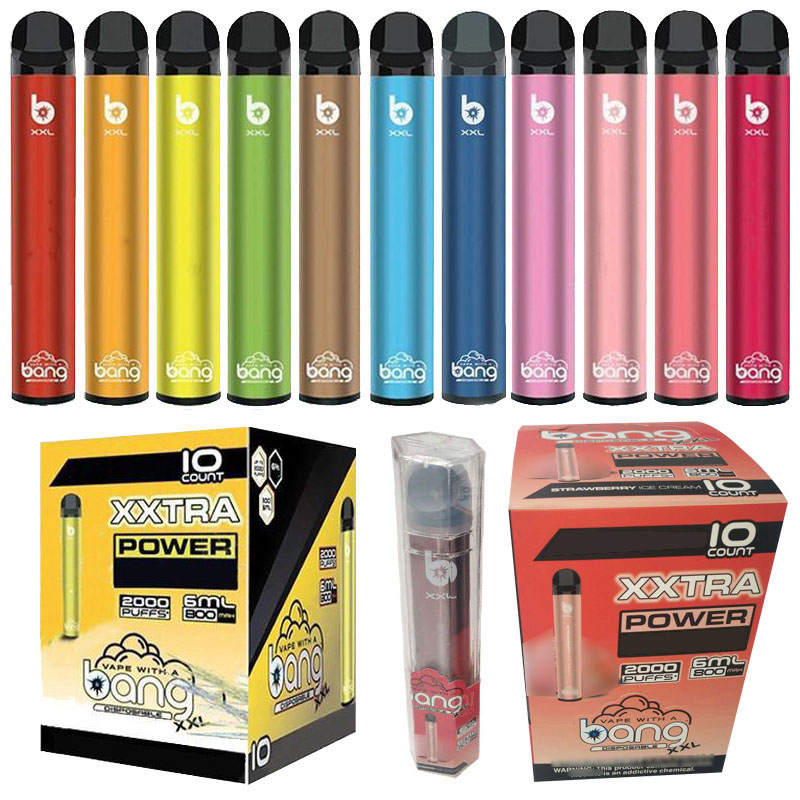 

Flat vape pen bang xxl xxtra puff disposible Disposable vapor 2000 Puffs 800mAh bang xxl kit
