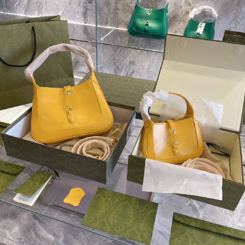 

Top quality tote bag Real Leather Women's Cleo G Jackie 1961 Crossbody Clutch brushed Handbag Luxury Designers man Shoulder Bags Designer hobo Wallet Handbags Purses, Yellow
