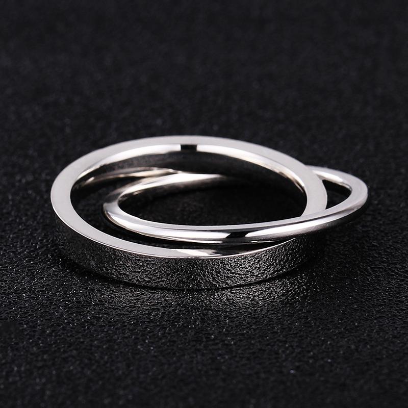 

Romantic Wedding Rings For Lover Gold-Color Stainless Steel Couple Rings For Engagement Party Jewelry Wedding Bands