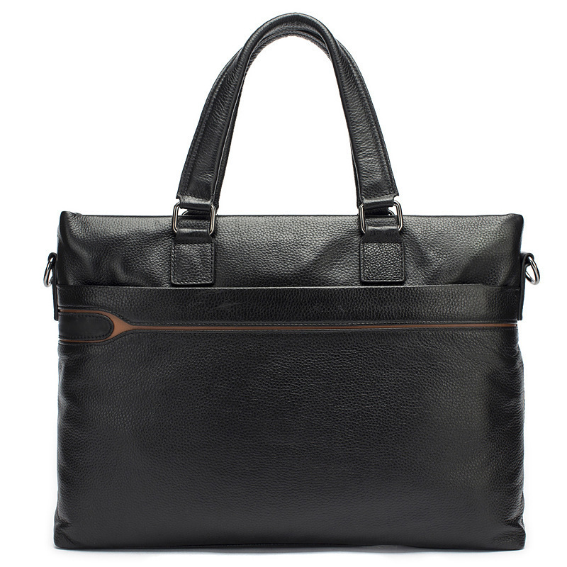 

2020 Men High Quality in Leather Male Business Bag Famous Trademark Shoulder Bags Messenger Pocket Office 14 Inch Laptop T0ip, Coffee