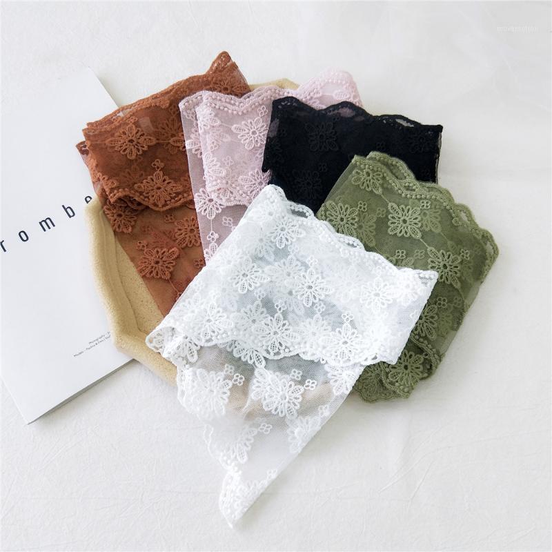 

women's spring and summer fashion embroidery transparent triangle scarf1