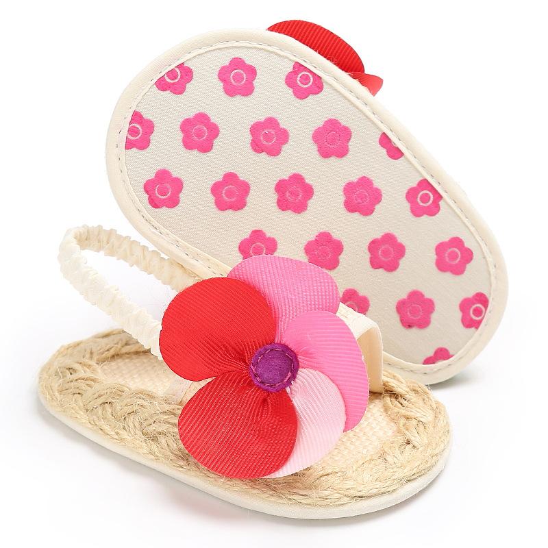 

Newborn simple flowers PU fabric baby shoes first Walkers Baby Shoes, Apricot