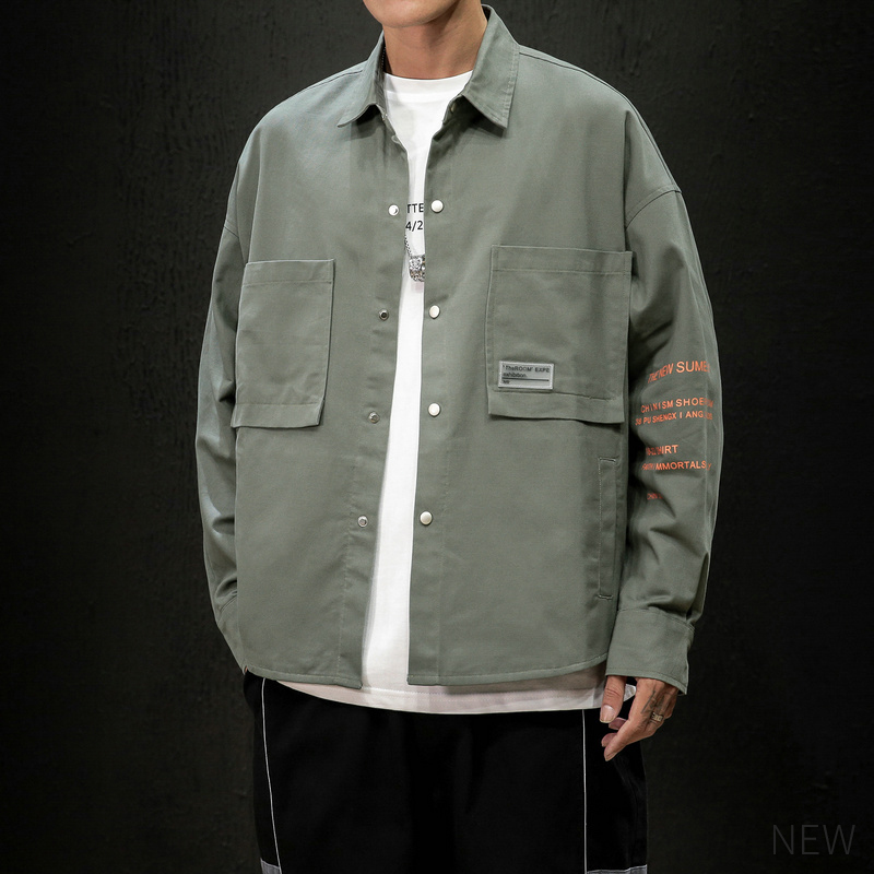 

2021 Spring Autumn New Men's Street Authentic Male Big Size Flight Jacket Coat Dhww, Black