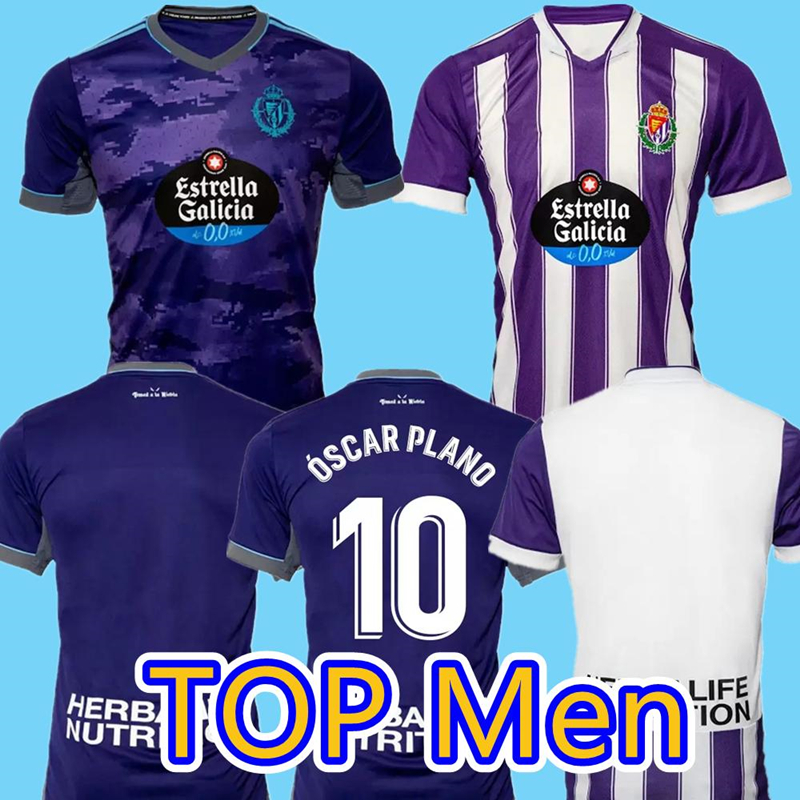 

Real Valladolid soccer jerseys 21 22 Weissman FEDE . Sergi Guardiola Óscar Plano L. Olaza R.Alcaraz Marcos Andre camisetas de fútbol 2021 2022 men, Home +patch