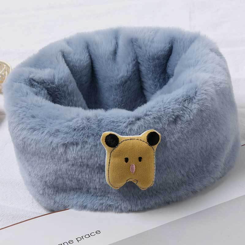 

Children's bib, female winter pure wool scarf, male student's baby, thickened, warm, like neck cover in winter