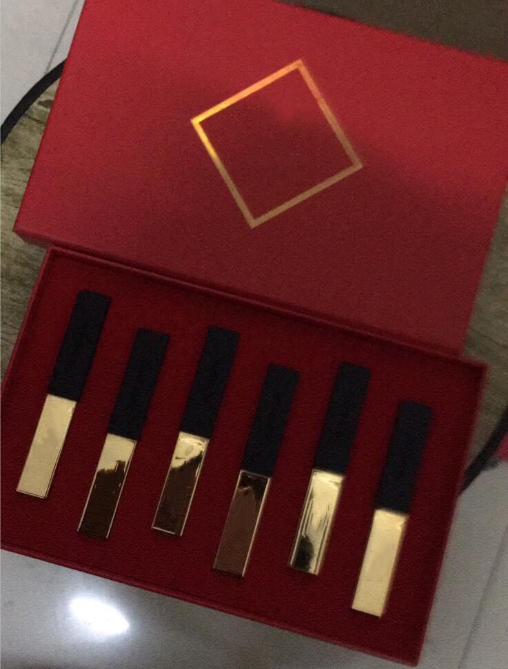 

Lipsticks 6 Colors Makeup set Moisturizing Lipstick 6 in 1 Lipgloss set and Good Quality Cosmetics Kit DHL Free Shipping