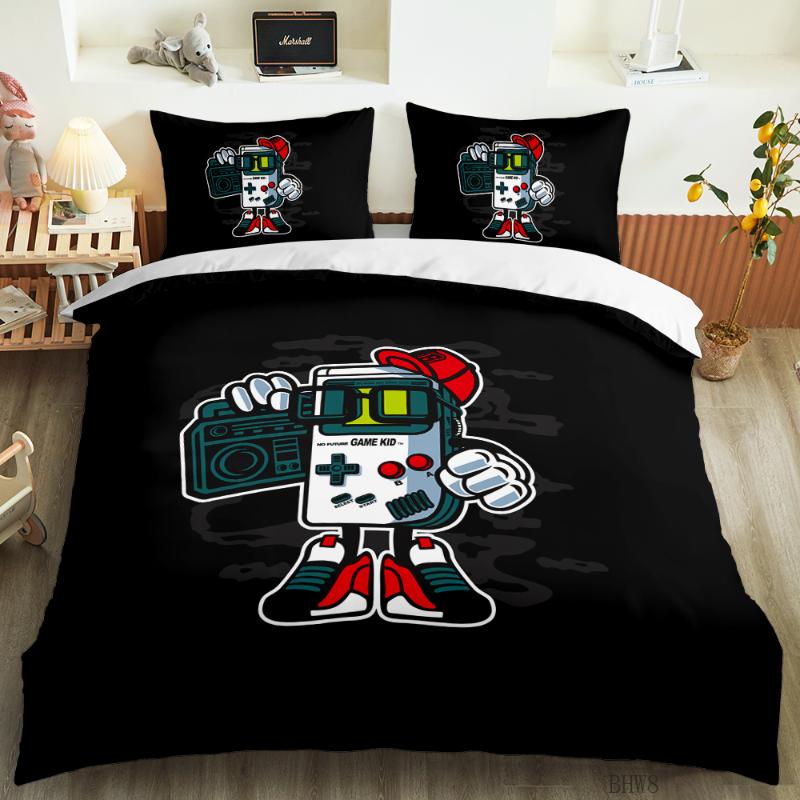 

BailiPromise 3D Bedding Set Cartoon robot series Interesting double bedroom King Duvet Cover Bedding Set pillow, Bhw9