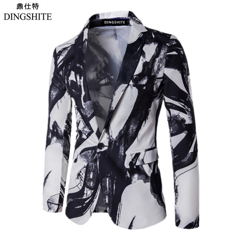 

DNGSHITE Autumn and Winter Men' Fashion Suit Casual Coat Print Jacket Tops 220310, X972-red