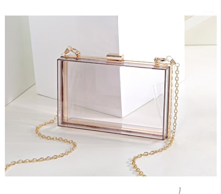 

2020 new women's dinner bag fashion handbag metal frame clutch bag mini small fresh box shoulder diagonal1, Black