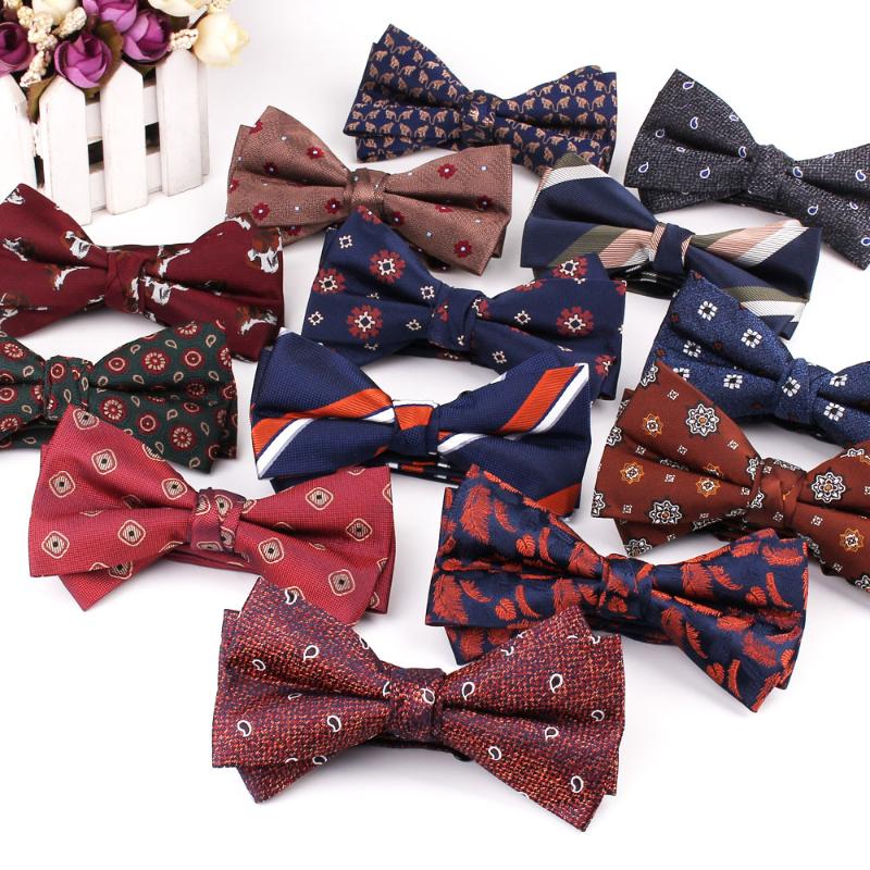 

Bow Ties Men Tie Navy Striped Bowtie For Adult Floral Business Wedding Butterfly Suits Cravats Jacquard Bowties