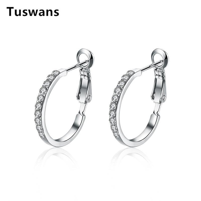 

Top Sales Rose Gold Color & Silver Color For Women Rhinestone Earrings Beautiful Party Jewelry Low Price Delicate Jewelry To Her