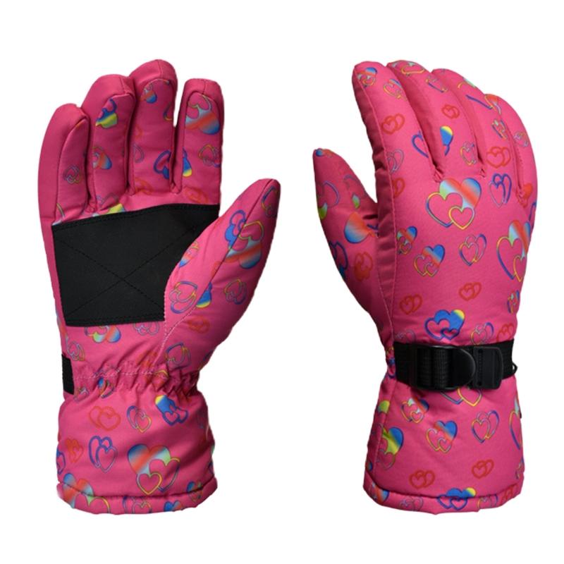 

Unisex Winter Waterproof Snowboard Gloves Colored Thermal Lined Skiing Mittens H58D