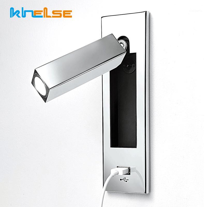 

Modern Indoor Bedside Wall Light USB Charging LED Wall Lamp Creative Rotatable Adjustment Sconce Corridor Lighting AC110~260V1