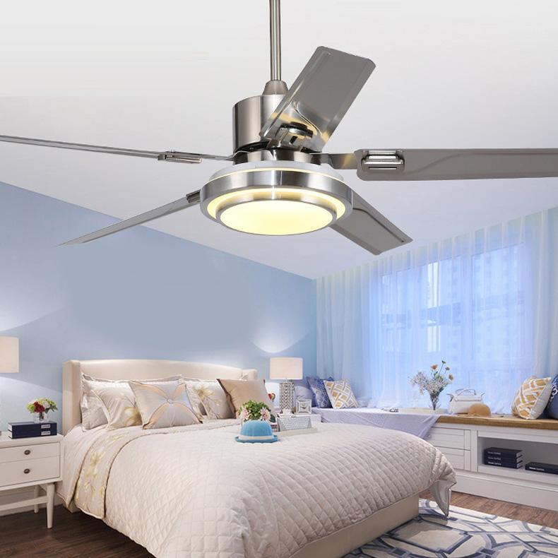 

Electric Fans Indoor Ceiling Fan Light With Remote Control Brushed Nickel 42 48 52 Inch 5 Blades For Bedroom Living Room Lighting1